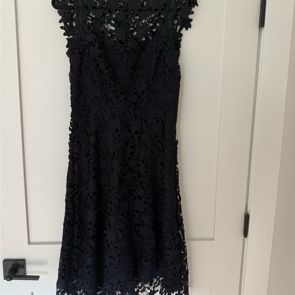 Eliza J Blue Off the Shoulder Sheath Dress